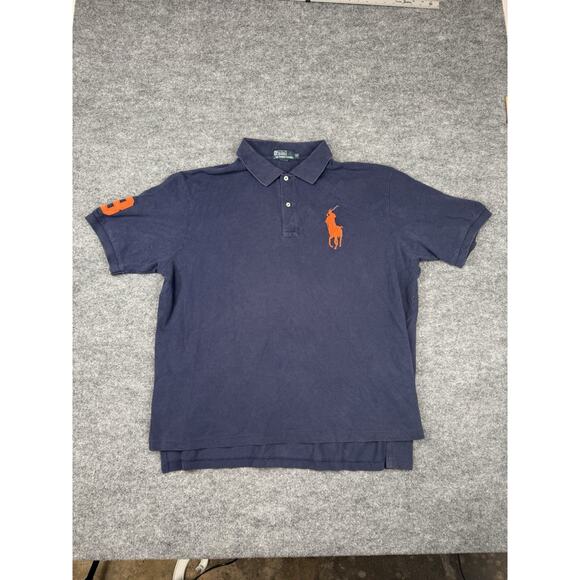 Polo Ralph Lauren Big Pony Polo Shirt Men's Size 2XB Navy Blue Prep Big 3 - Picture 1 of 16